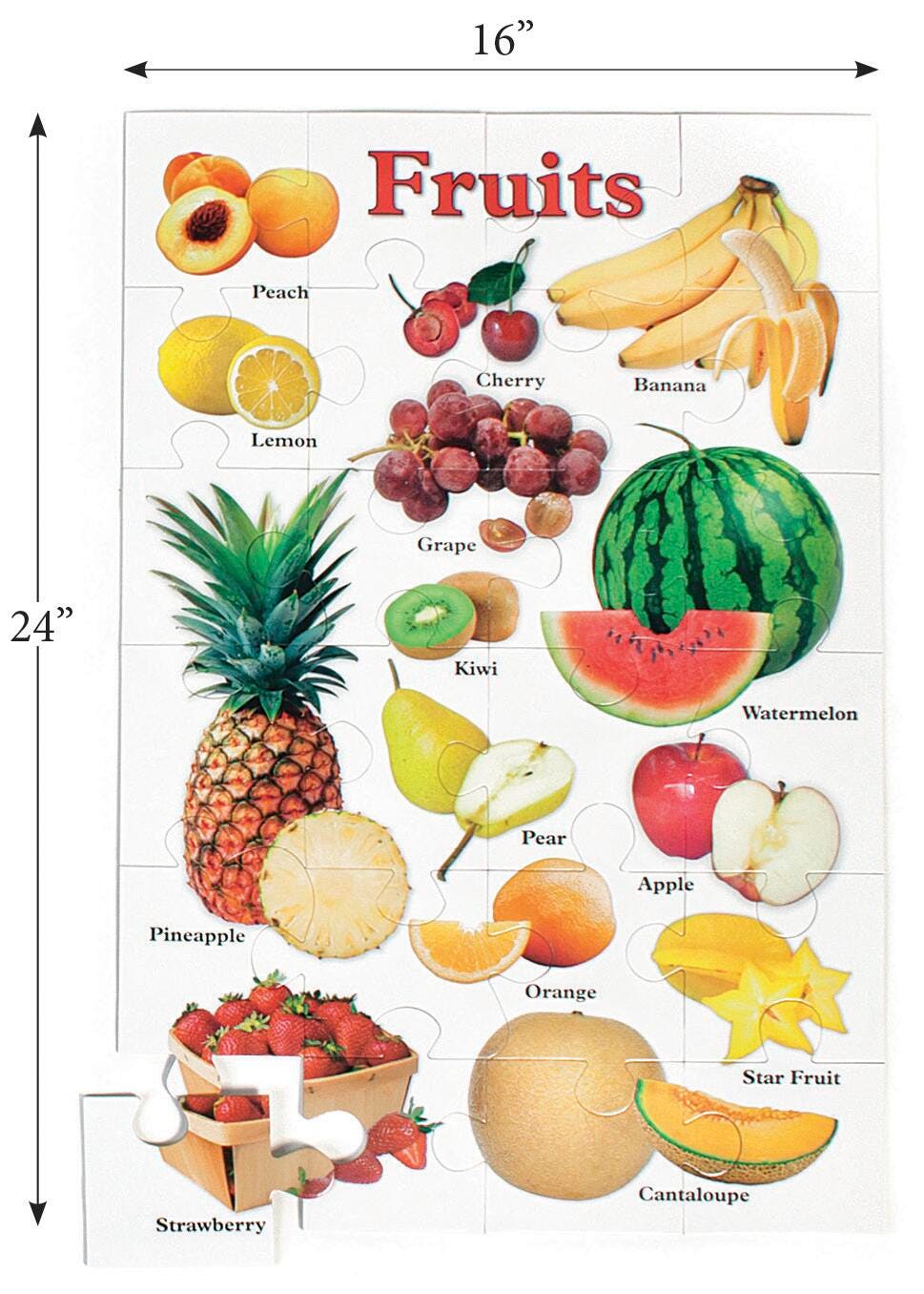 Image for SI-Manufacturing Inside-View Fruit Floor Puzzle from School Specialty